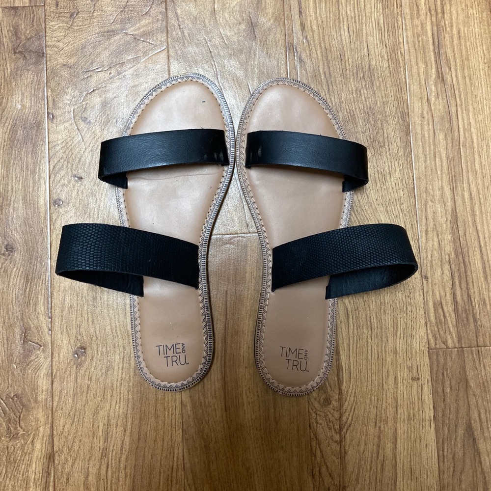 Black Strap Sandals